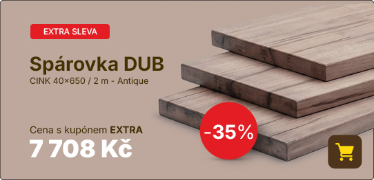Spárovka DUB CINK 40x650 / 2 m - Antique